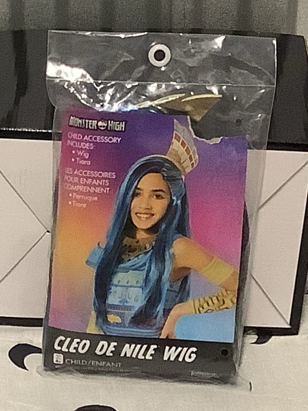 monster high Cleo de Nile Blue and Black Wig with Gold Tiara